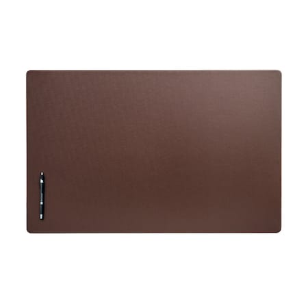 Dacasso Chocolate Brown Leatherette 34" x 20" Desk Mat without Rails PR-3433